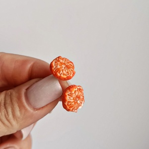 Cercei mandarine, cu tija  - Artynos.ro