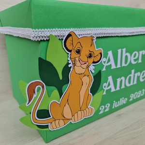 Cutie pentru dar botez baietel Leu jungla - Artynos.ro