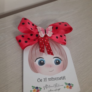 Clama cu funda rosie cu buline - Artynos.ro