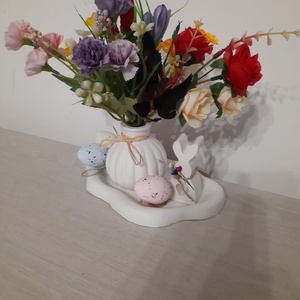 Vaza cu striatii, tava si decor iepuras - Artynos.ro