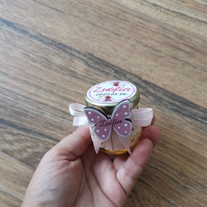 Mărturii miere fluturaș cu nume gravat personalizat - Artynos.ro