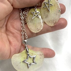 Set bijuterii handmade unicat din rasina si orhidee naturale - Artynos.ro