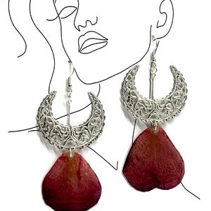 cercei handmade unicat din rasina si flori naturale  00003 - Artynos.ro