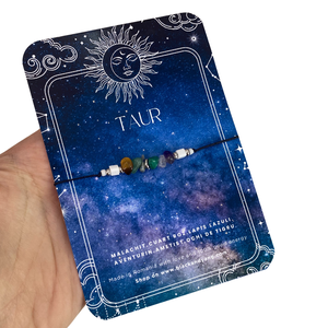 Bratara cu 6 cristale pentru Zodia Taur + cristal cadou - Artynos.ro