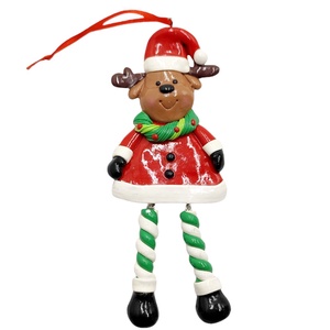 Ornament/ figurina Craciun, ren cu picioare jucause - Artynos.ro