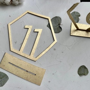 Numere de masa pentru nunta sau botez - set 1-20 auriu - Artynos.ro