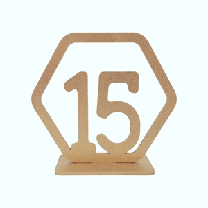 Numere de masa aurii, model hexagon, set 1-15 - Artynos.ro