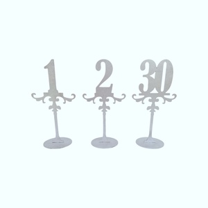 Set 1-30 numere de masa pentru nunta - argintiu - 25cm - Artynos.ro