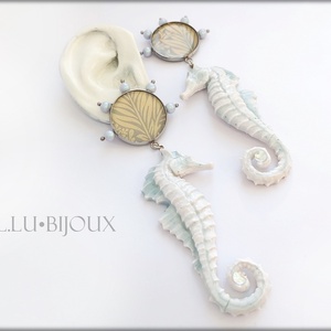 Cercei Căluți de Mare Baby Blue Inspirati de Adâncurile Oceanului - Artynos.ro