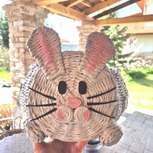 Coș de depozitare iepuraș din răchită, Casă & Stil de viață, Materiale de depozitare și sortare, Coșuri depozitare, Împletirea coșurilor nuiele, ARTYNOS