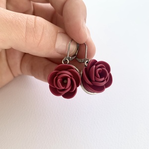 Cercei Bordeaux Roses - Artynos.ro