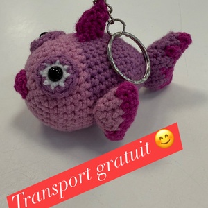 Breloc peștișor crosetat manual  - Artynos.ro