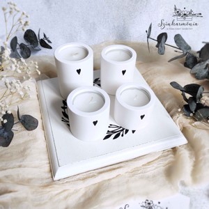 Coroană albă de Advent (pătrată) - Artynos.ro