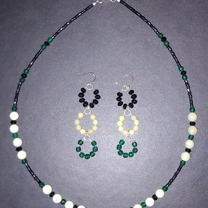 Set handmade cu pietre semipretioase si argint - Artynos.ro